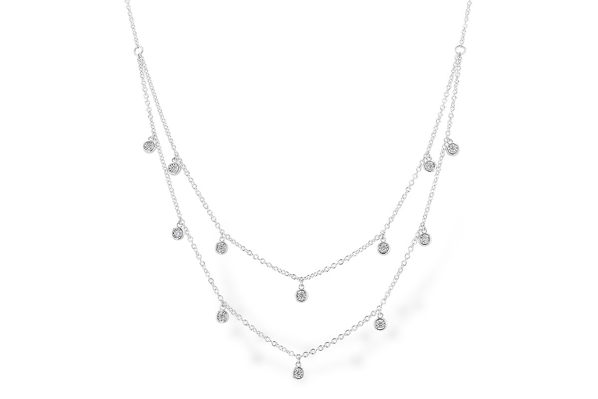 H283-37528: NECKLACE .22 TW (18 INCHES)