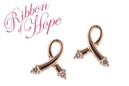M009-81137: PINK GOLD EARRINGS .07 TW