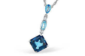 C282-48401: NECK 2.95 TW BLUE TOPAZ 3.00 TGW