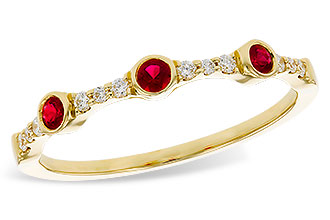 E284-30228: LDS WED RG .15 RUBY .24 TGW