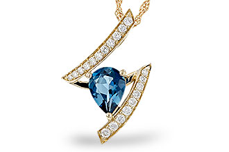 F284-28392: NECK 1.04 LONDON BLUE TOPAZ 1.23 TGW (8x6MM)