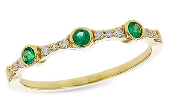 F284-30219: LDS WED RG .11 EMERALD .20 TGW