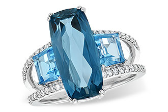 H199-78401: LDS RG 6.40 TW BLUE TOPAZ 6.67 TGW